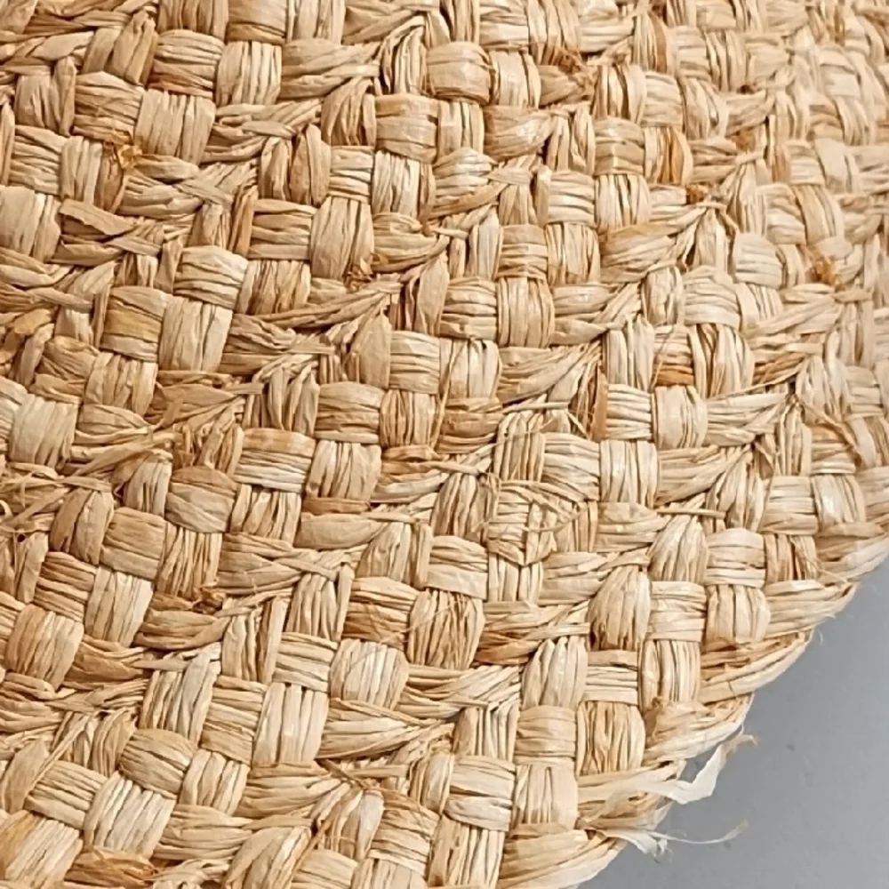Casual Woven Floppy Beach Sun Hat with Yellow Flower Pin Accent